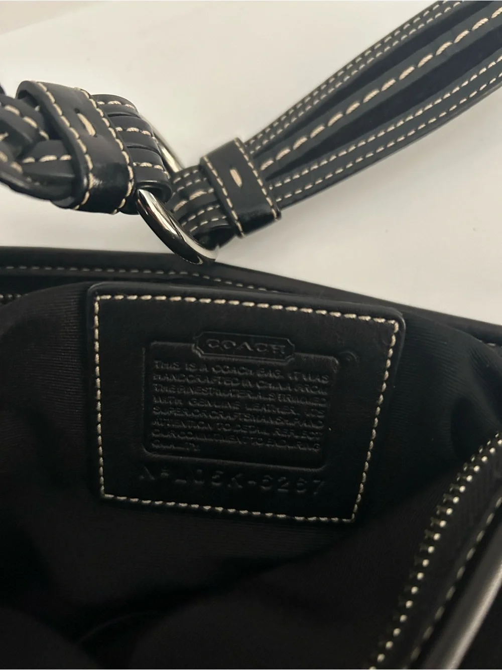 Coach Black Soho/Hampton Signature C Hobo Half Moon Bag Y2K